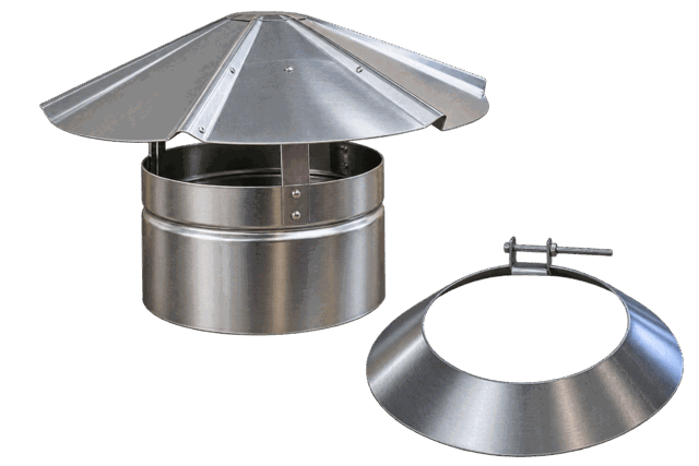 Custom sheet metal rain caps, collars & flashing fabricated in Fresno, CA