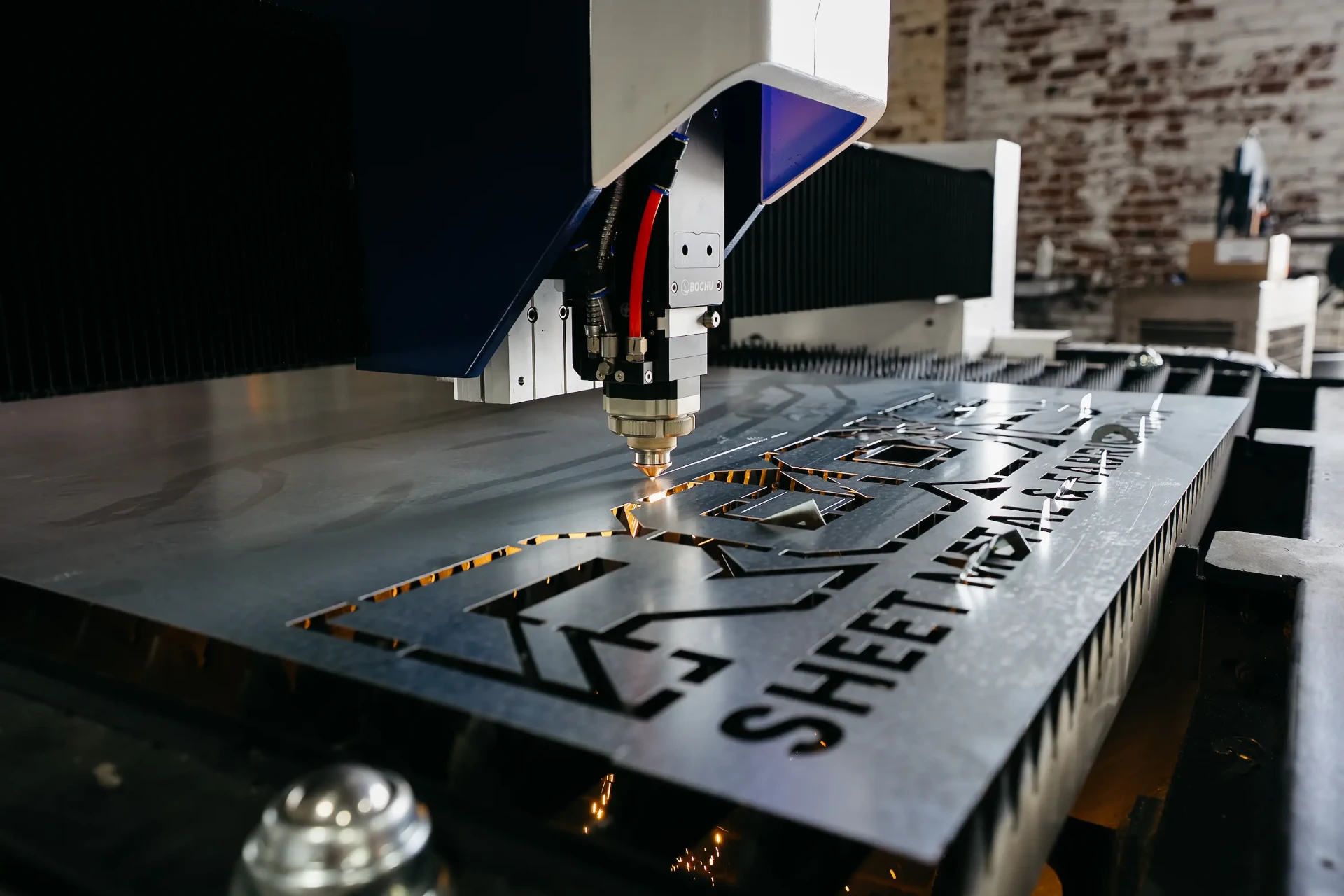 Sheet metal fabrication work in the Fresno shop